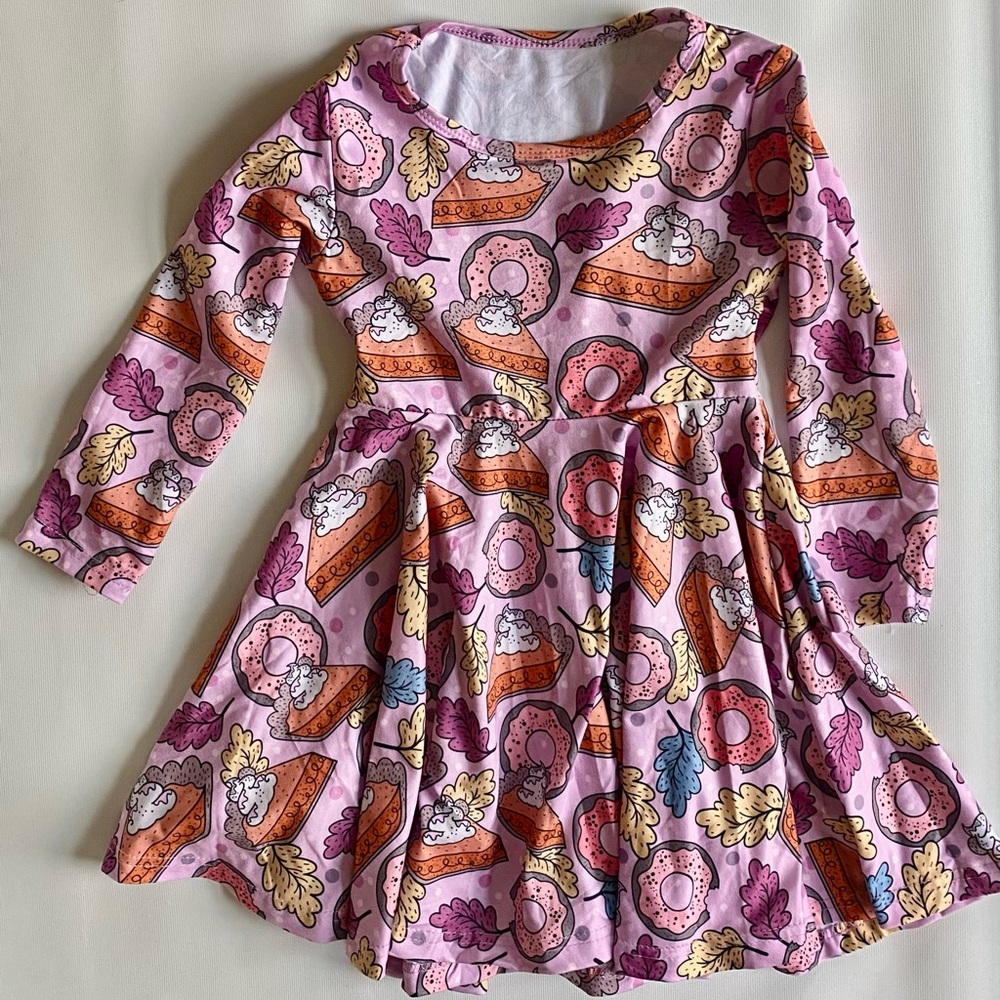 Thanksgiving/Fall pie pattern dress